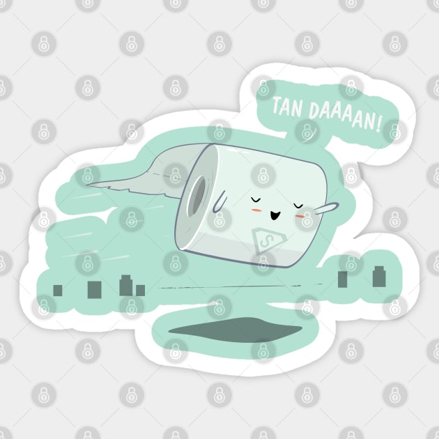 Tissue to the rescue Sticker by downsign